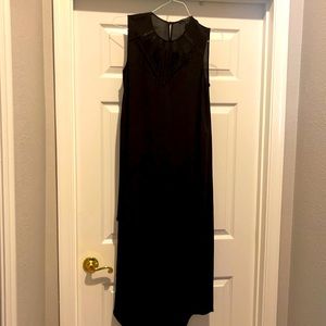 Black sleeveless flowy BCBG dress